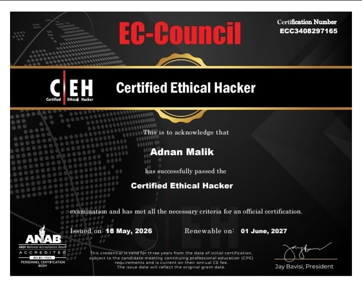 CEH Certificate